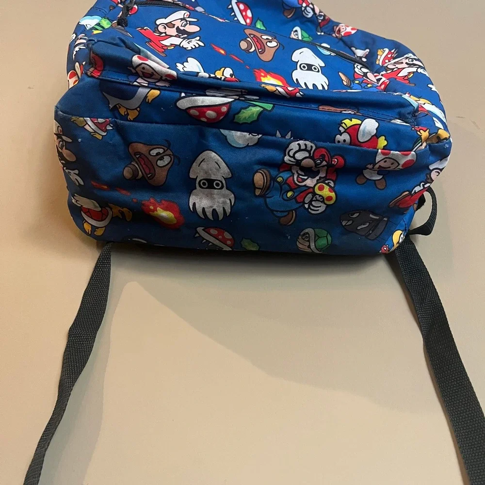 Nintendo Super Mario Bros Backpack Blue All Over Print Kids School Bag 2020